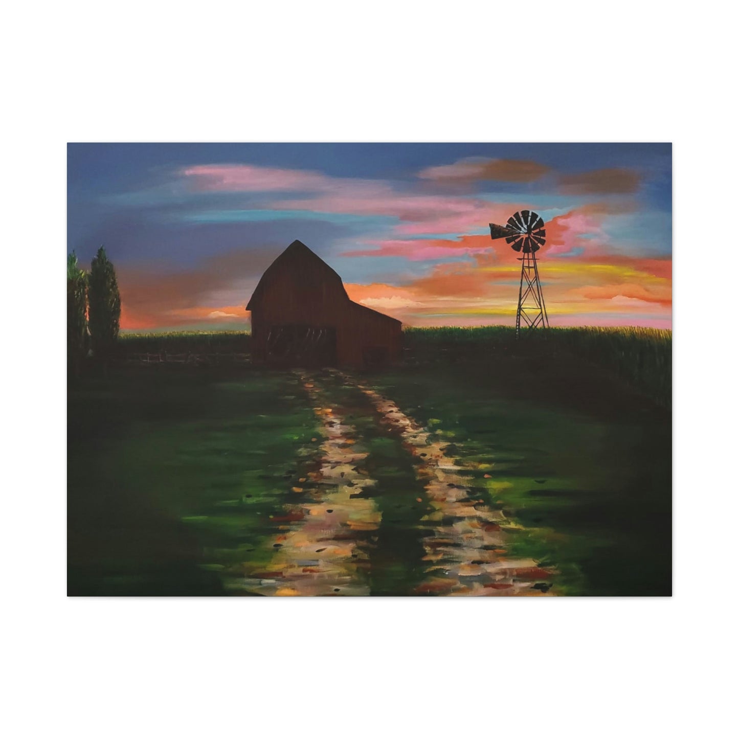 Early Sunrise on the Farm Canvas Stretched, 0.75"