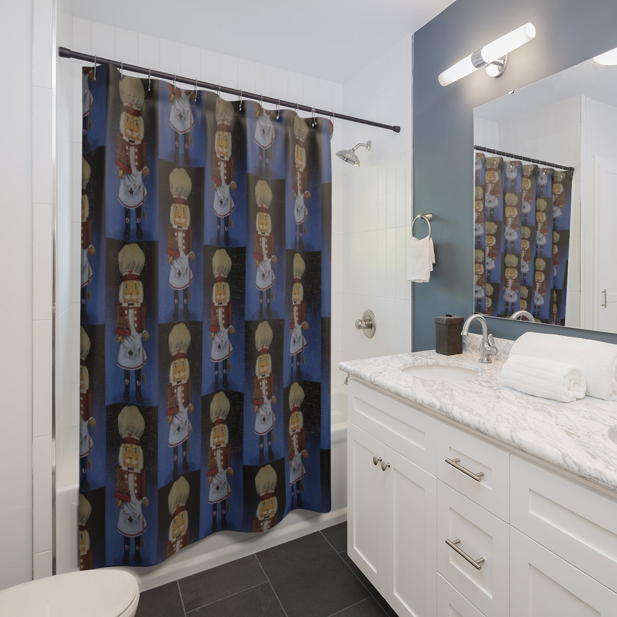 Gingerbread Nutcracker Shower Curtains