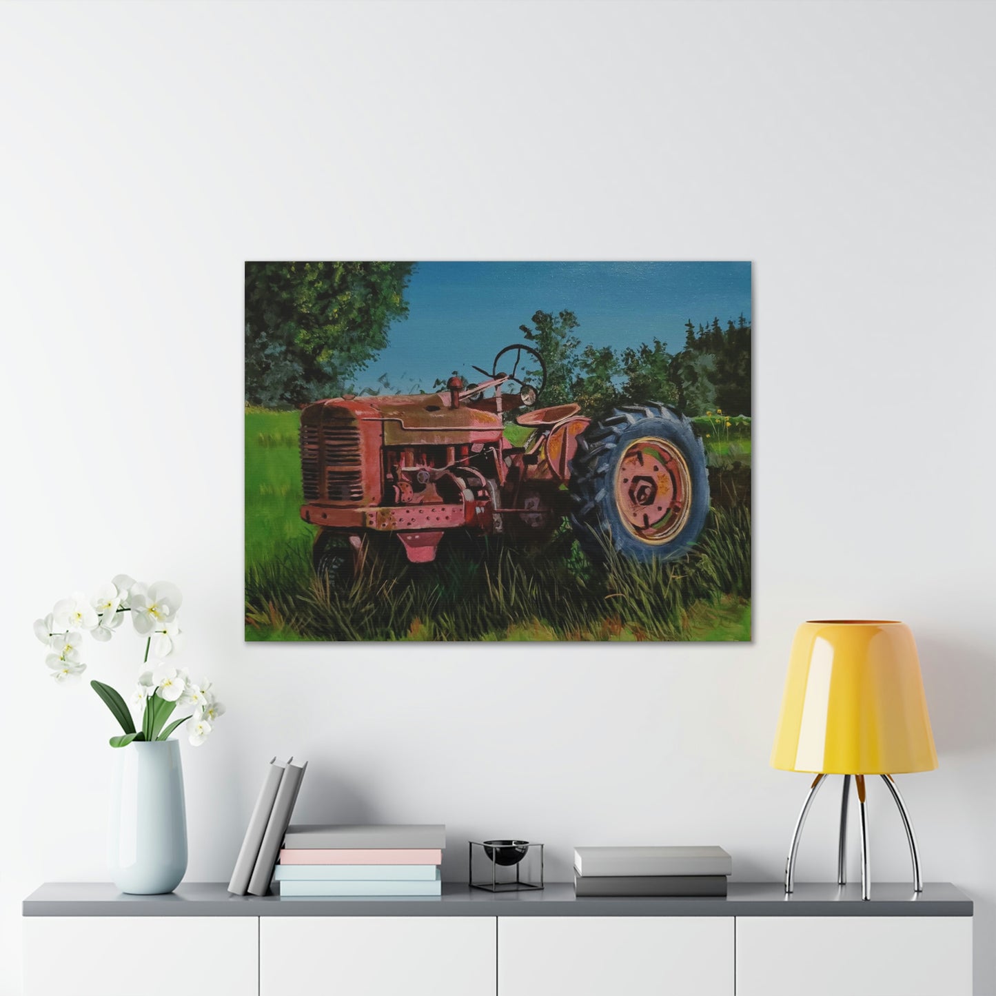 Tractor Canvas Stretched