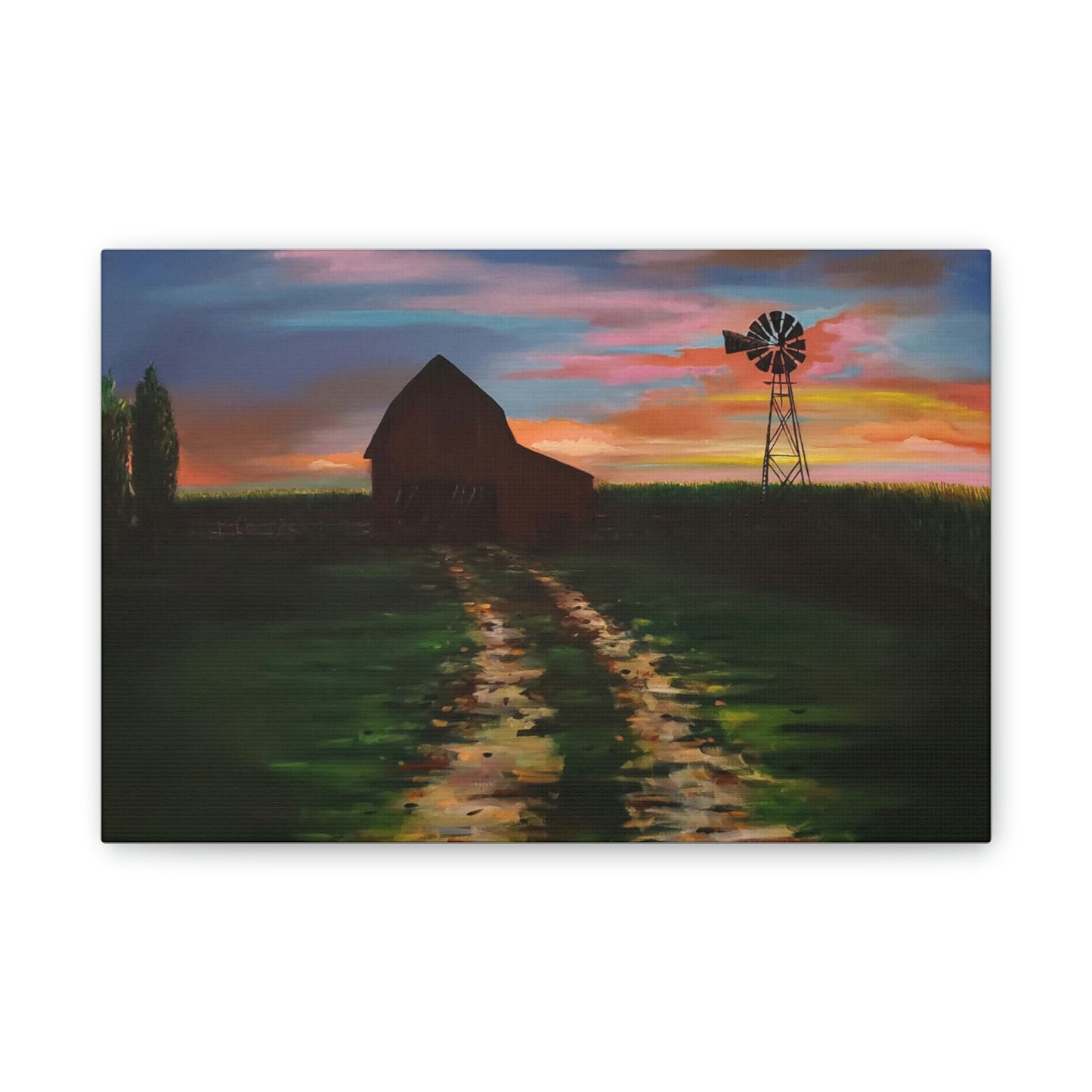 Early Sunrise on the Farm Canvas Stretched, 0.75"