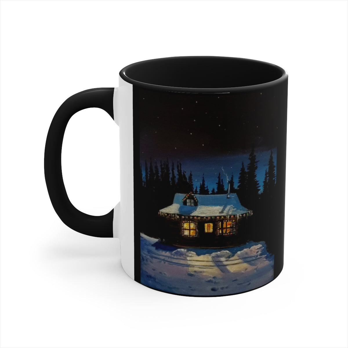 Christmas Cabin Accent Coffee Mug, 11oz