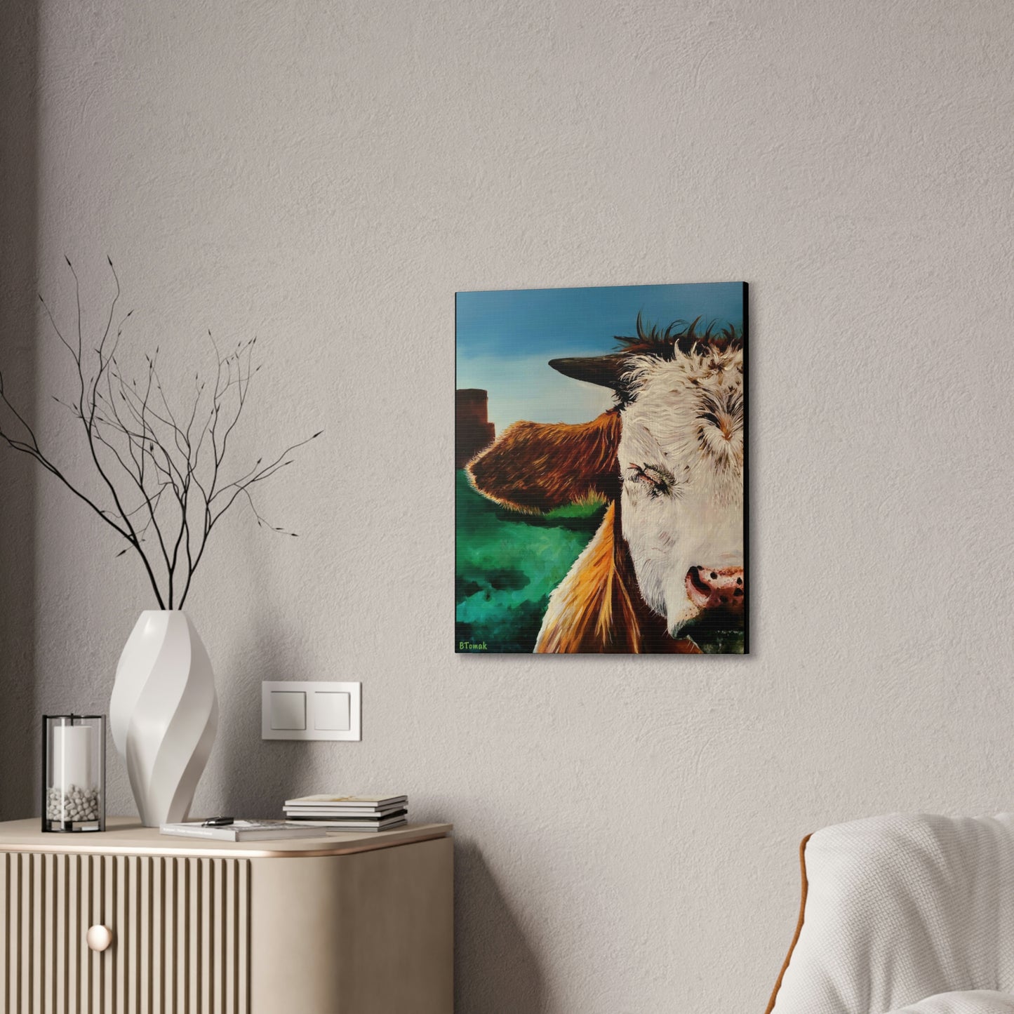A Bunch of Bull Canvas Stretched, 0.75"