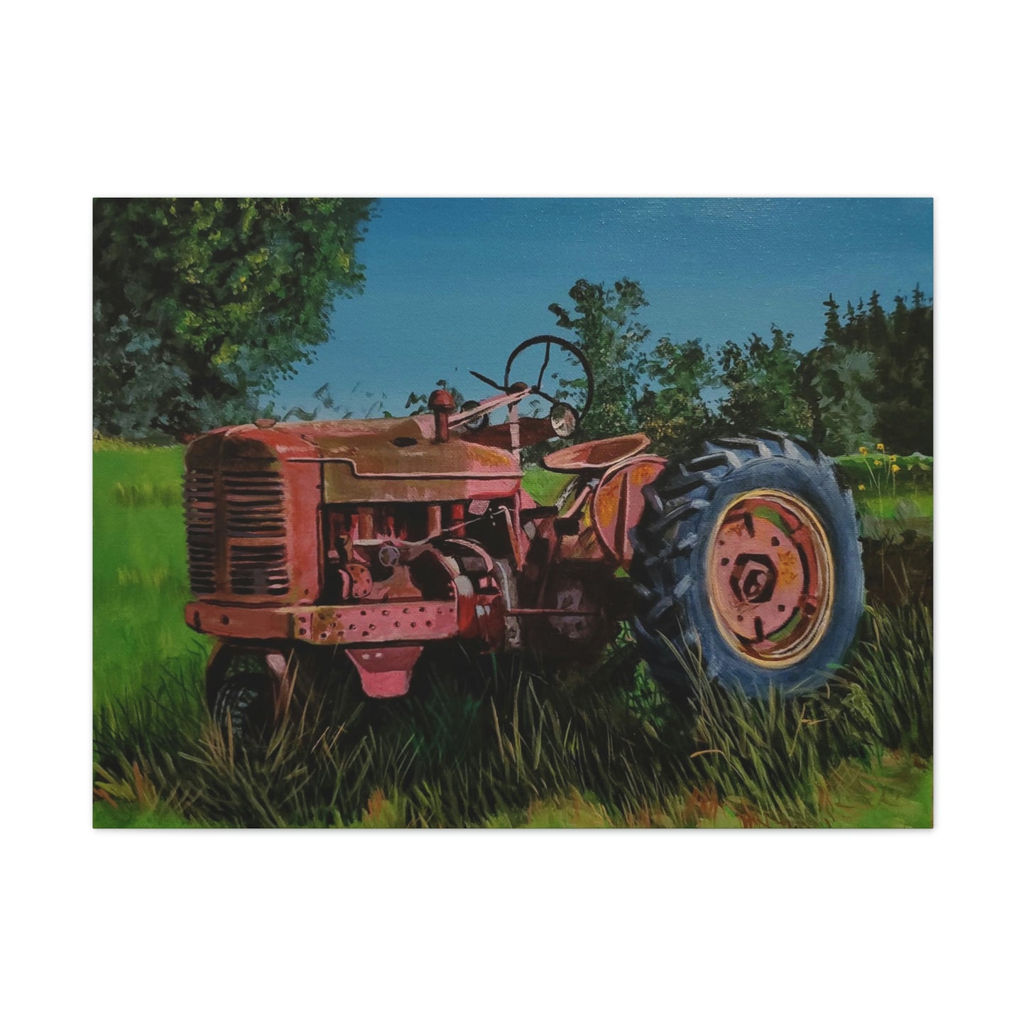 Tractor Canvas Stretched
