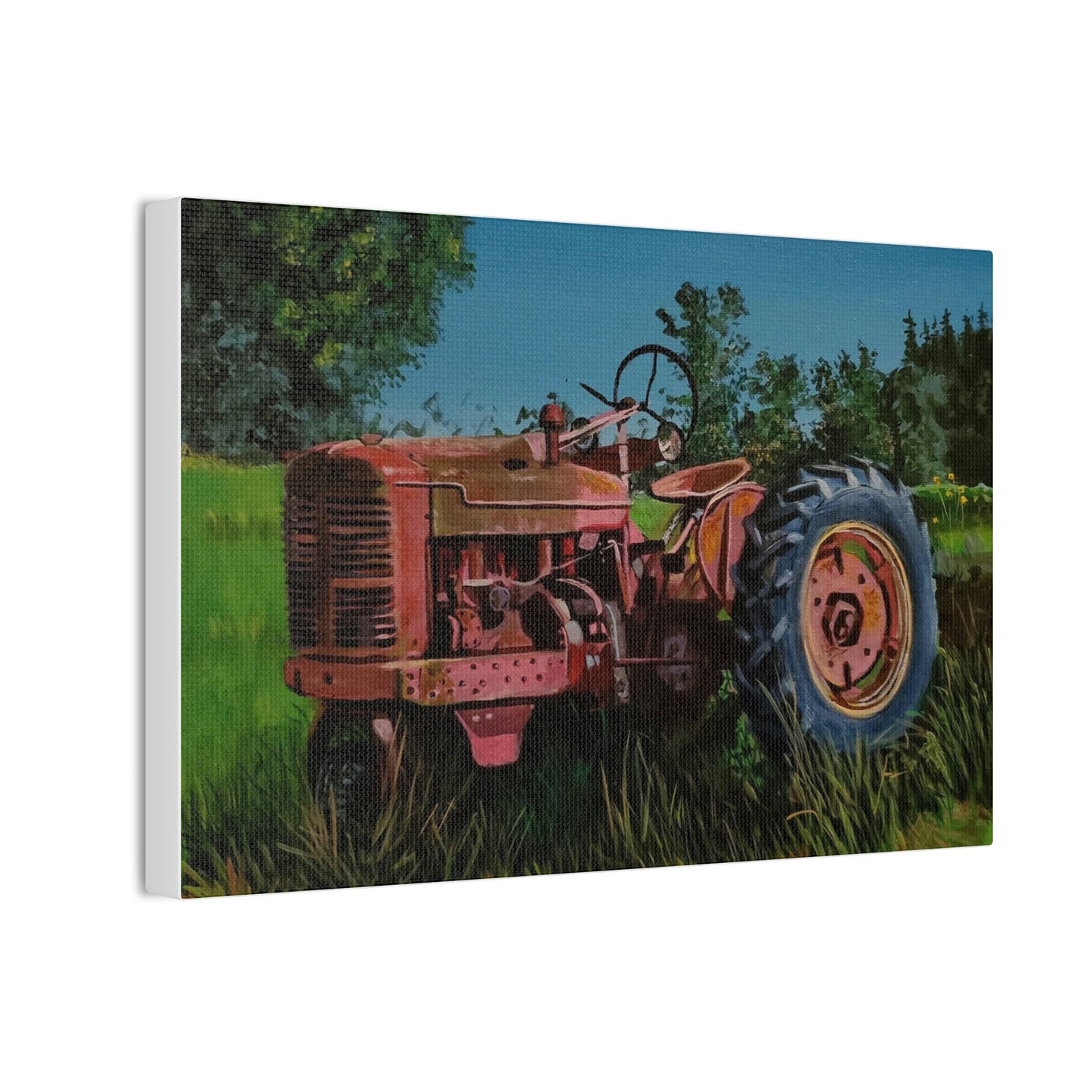 Tractor Canvas Stretched