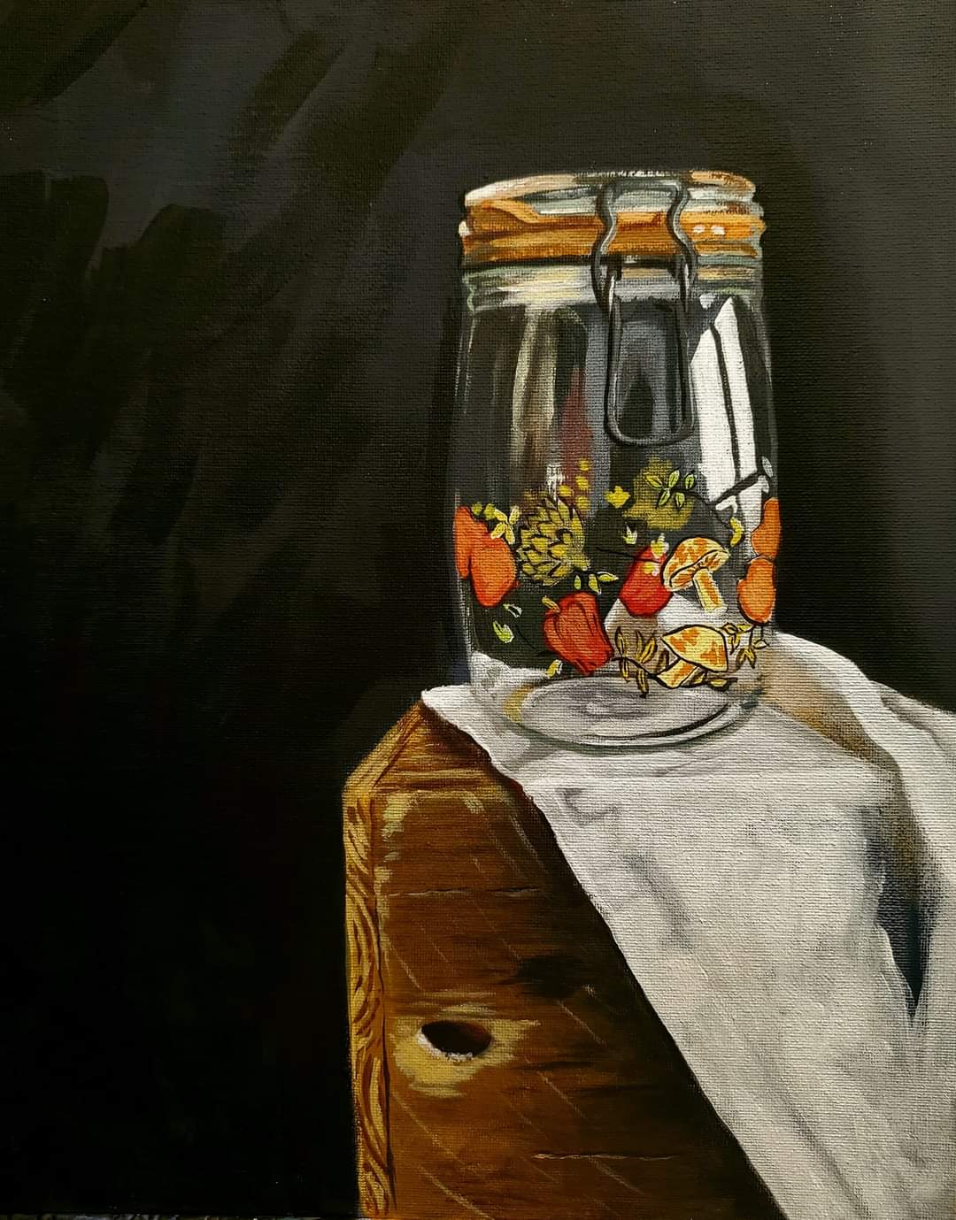 Glass jar still life