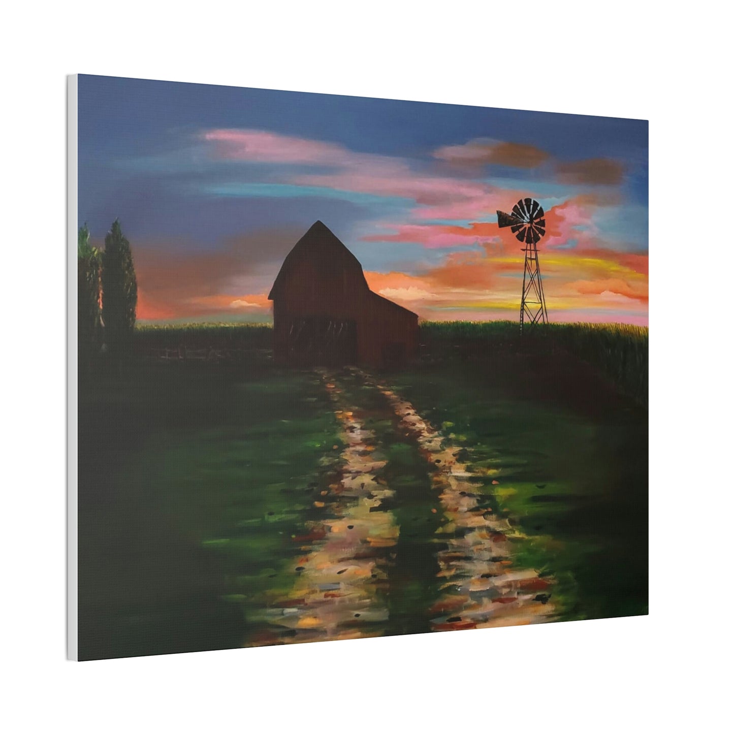 Early Sunrise on the Farm Canvas Stretched, 0.75"