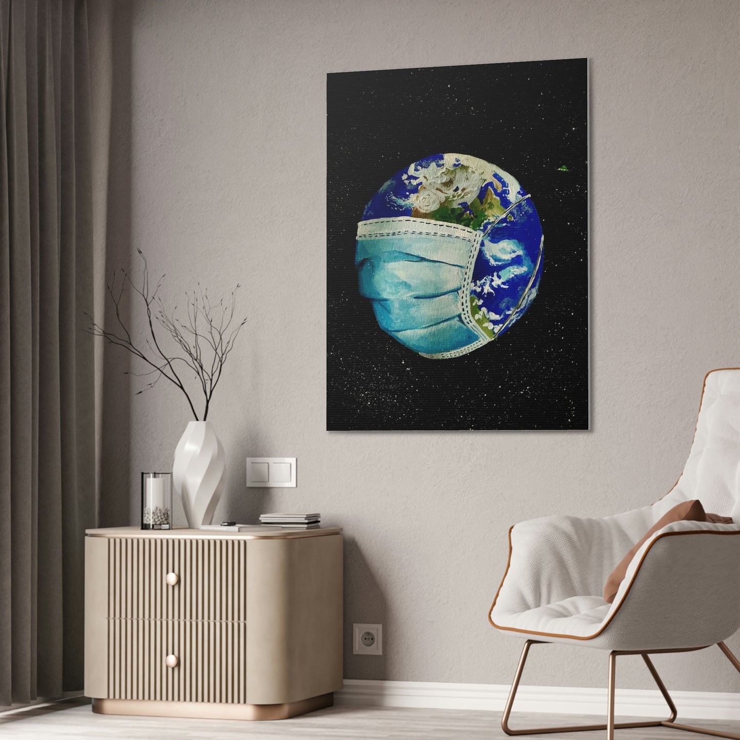 Sick World Canvas Stretched