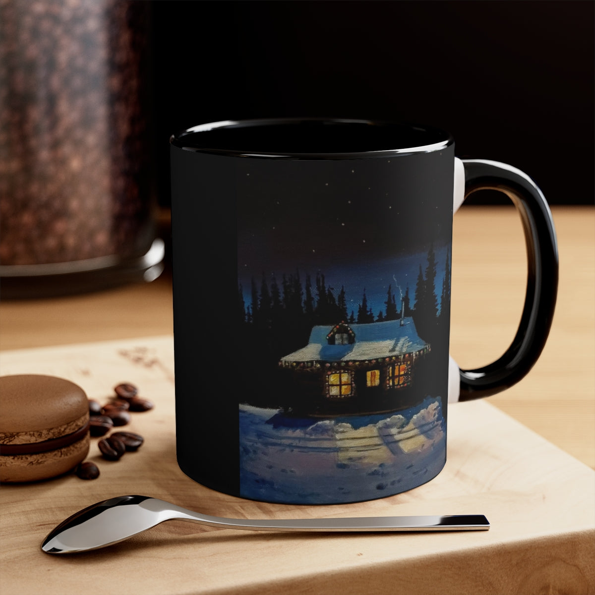 Christmas Cabin Accent Coffee Mug, 11oz