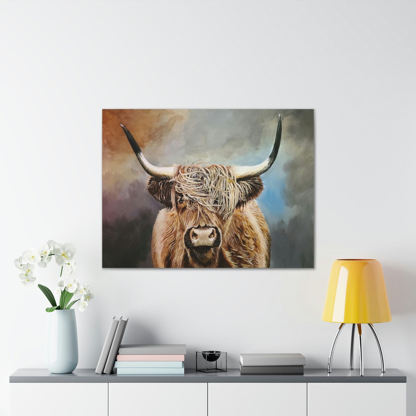 Highland Cow Canvas Stretched