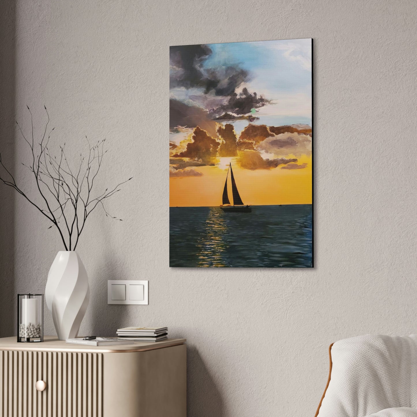 Sailboat Canvas Stretched, 0.75"