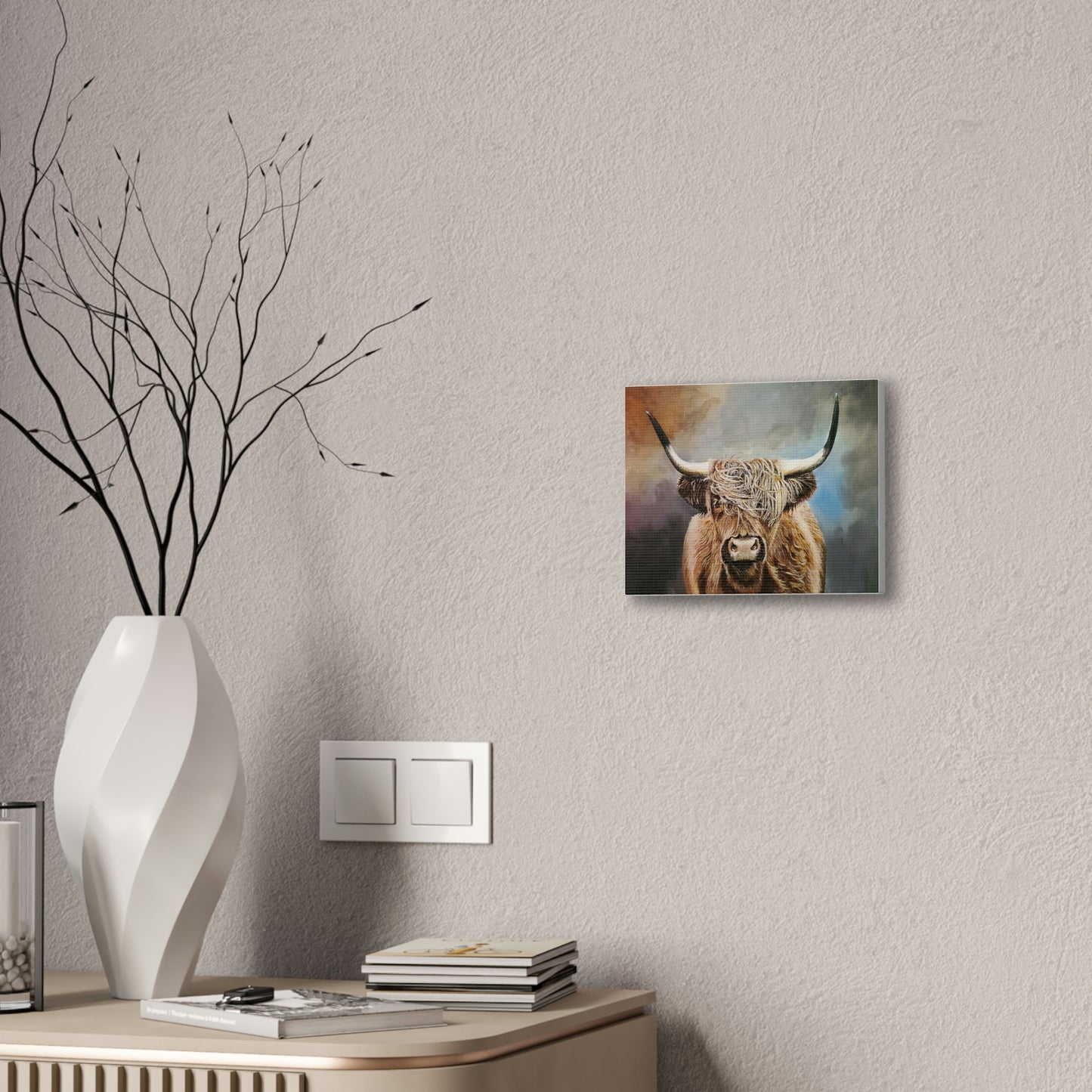 Highland Cow Canvas Stretched