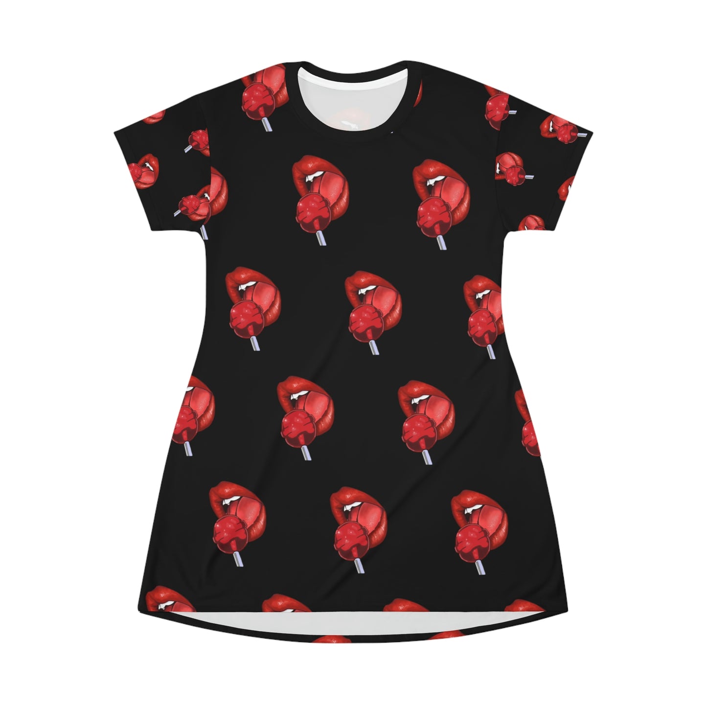 Lollipop All Over Print T-Shirt Dress