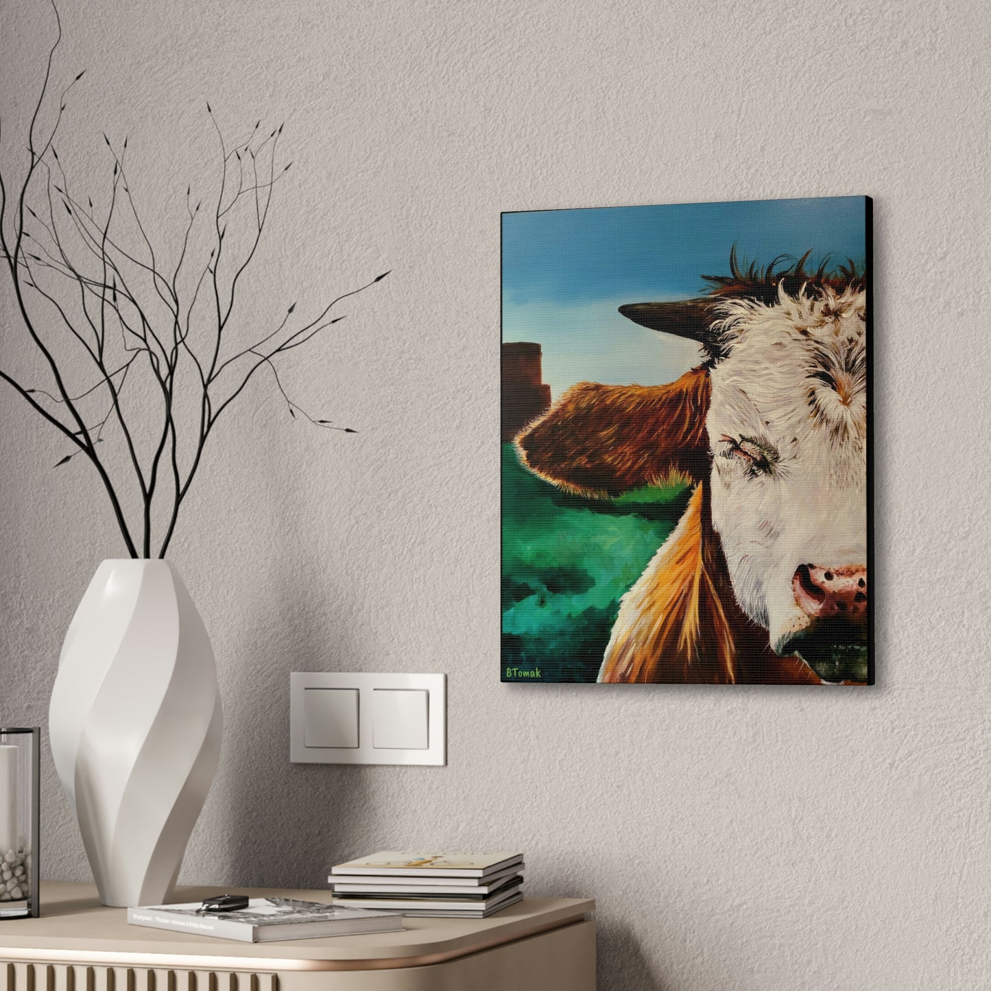 A Bunch of Bull Canvas Stretched, 0.75"