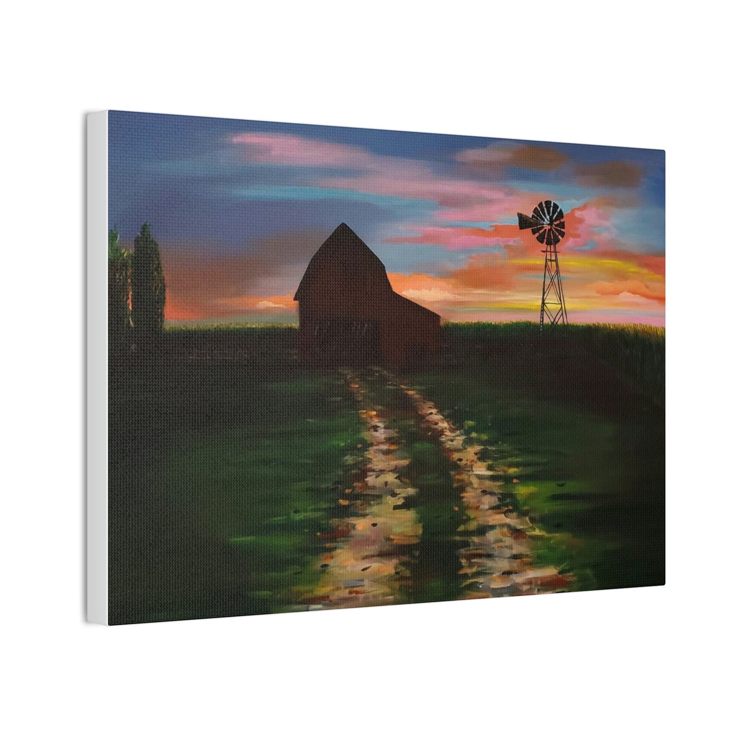 Early Sunrise on the Farm Canvas Stretched, 0.75"