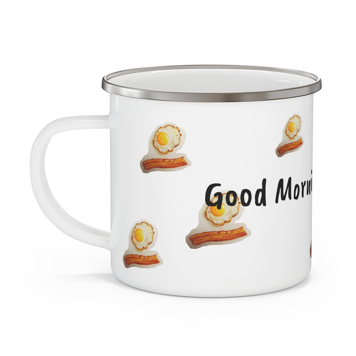 Bacon and Eggs Enamel Camping Mug