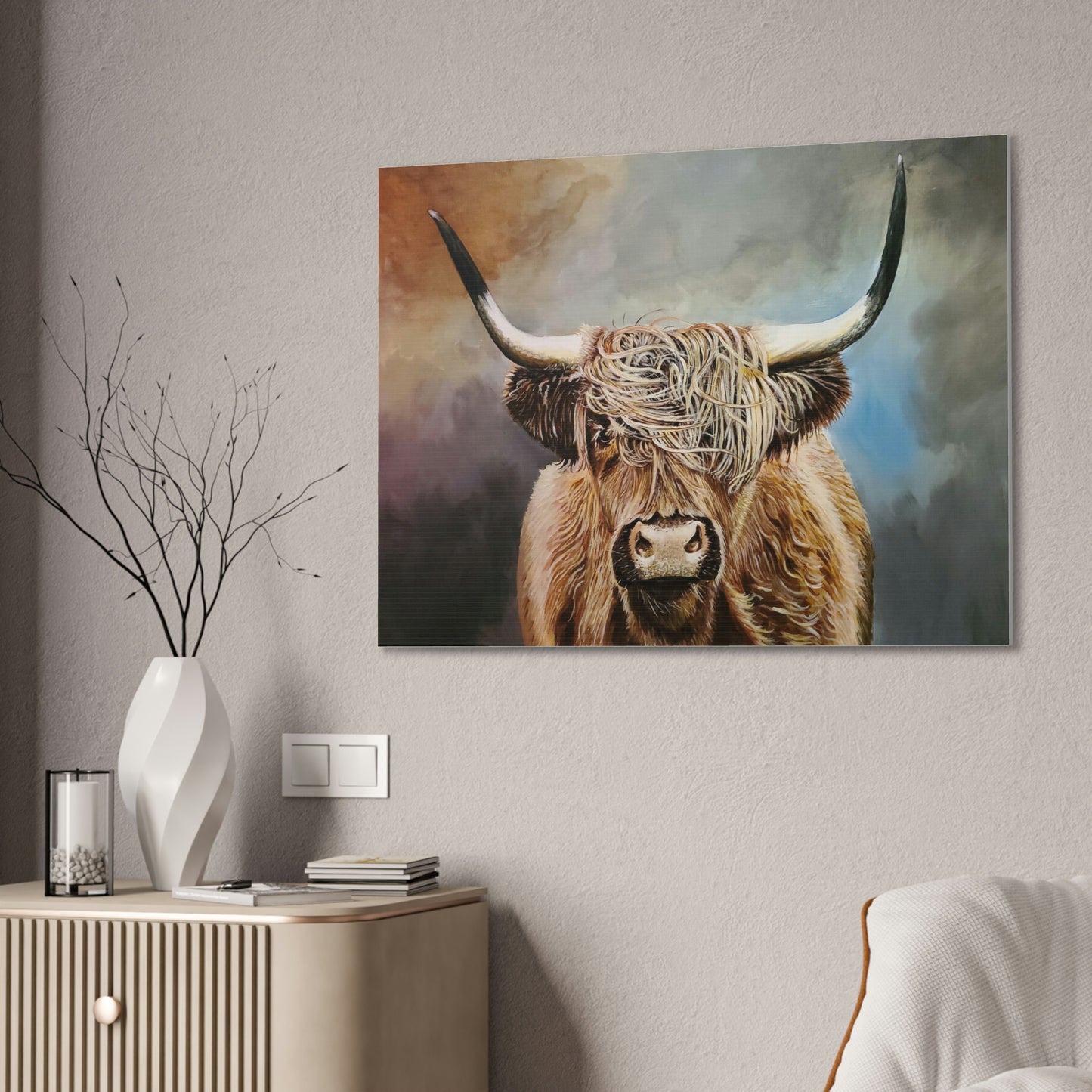Highland Cow Canvas Stretched