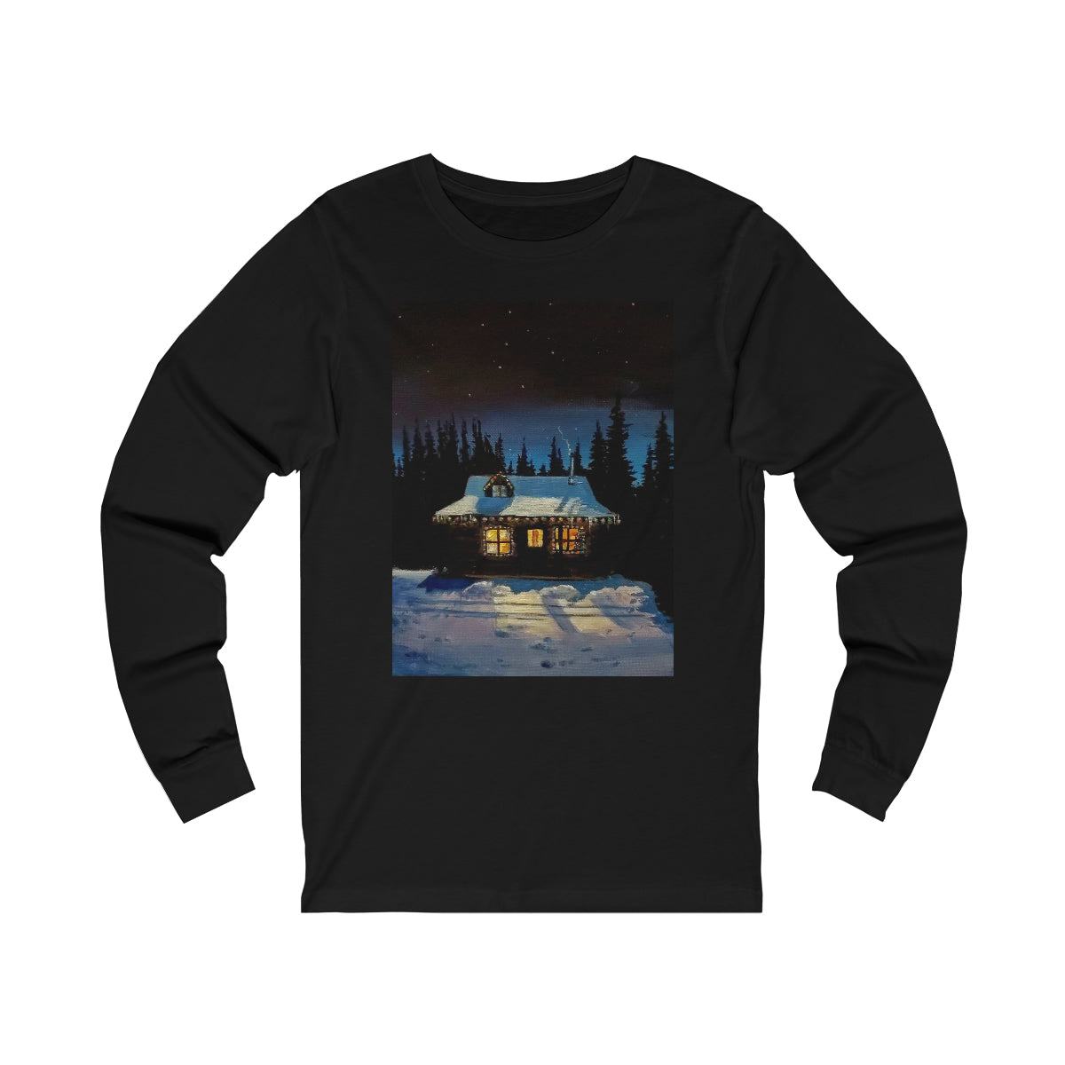 Christmas Cabin Unisex Jersey Long Sleeve Tee