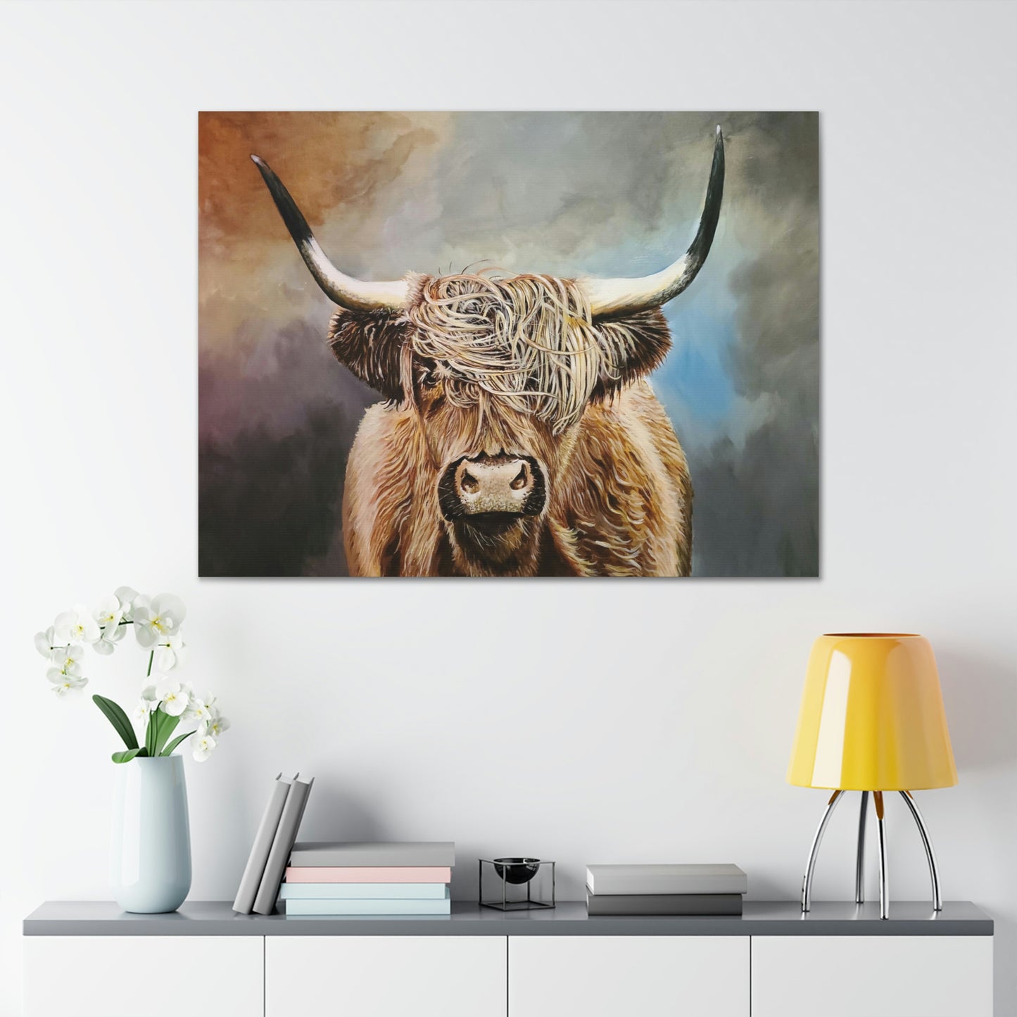 Highland Cow Canvas Stretched