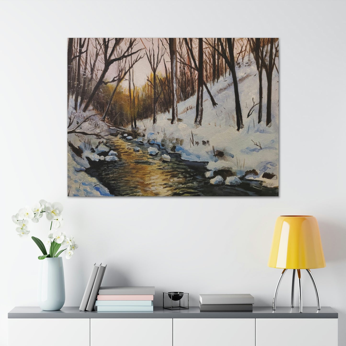 Winter Creek Canvas Stretched, 0.75"