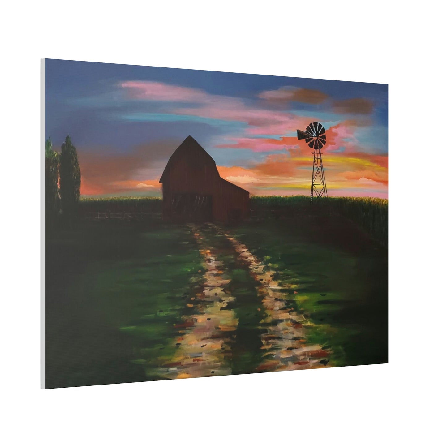 Early Sunrise on the Farm Canvas Stretched, 0.75"