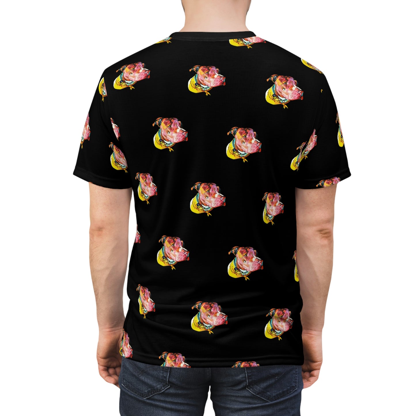 PopArt Pittie Unisex All Over Print Cut & Sew Tee