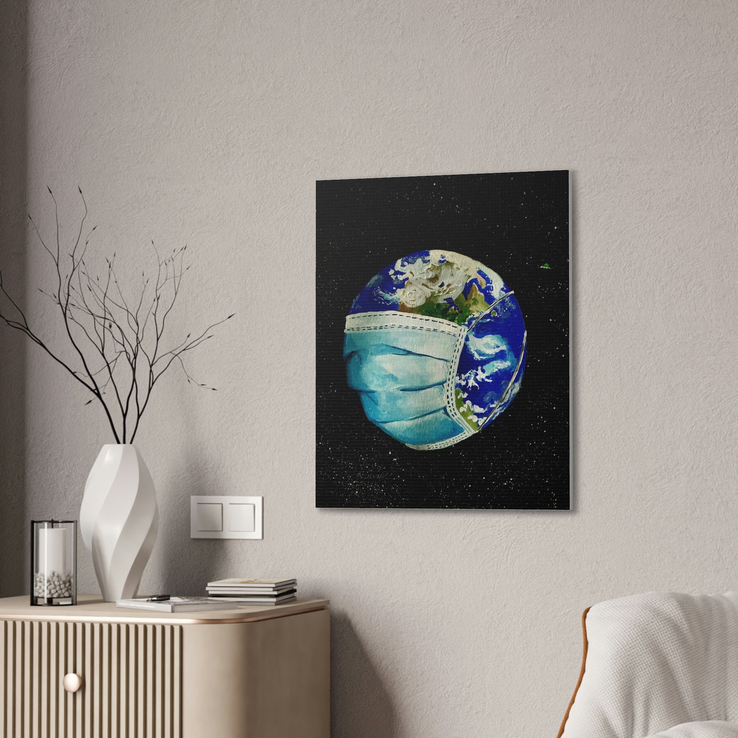 Sick World Canvas Stretched