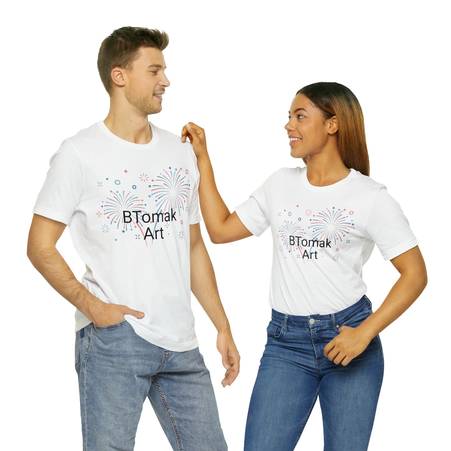 BTomak Art Fireworks Unisex Jersey Short Sleeve Tee