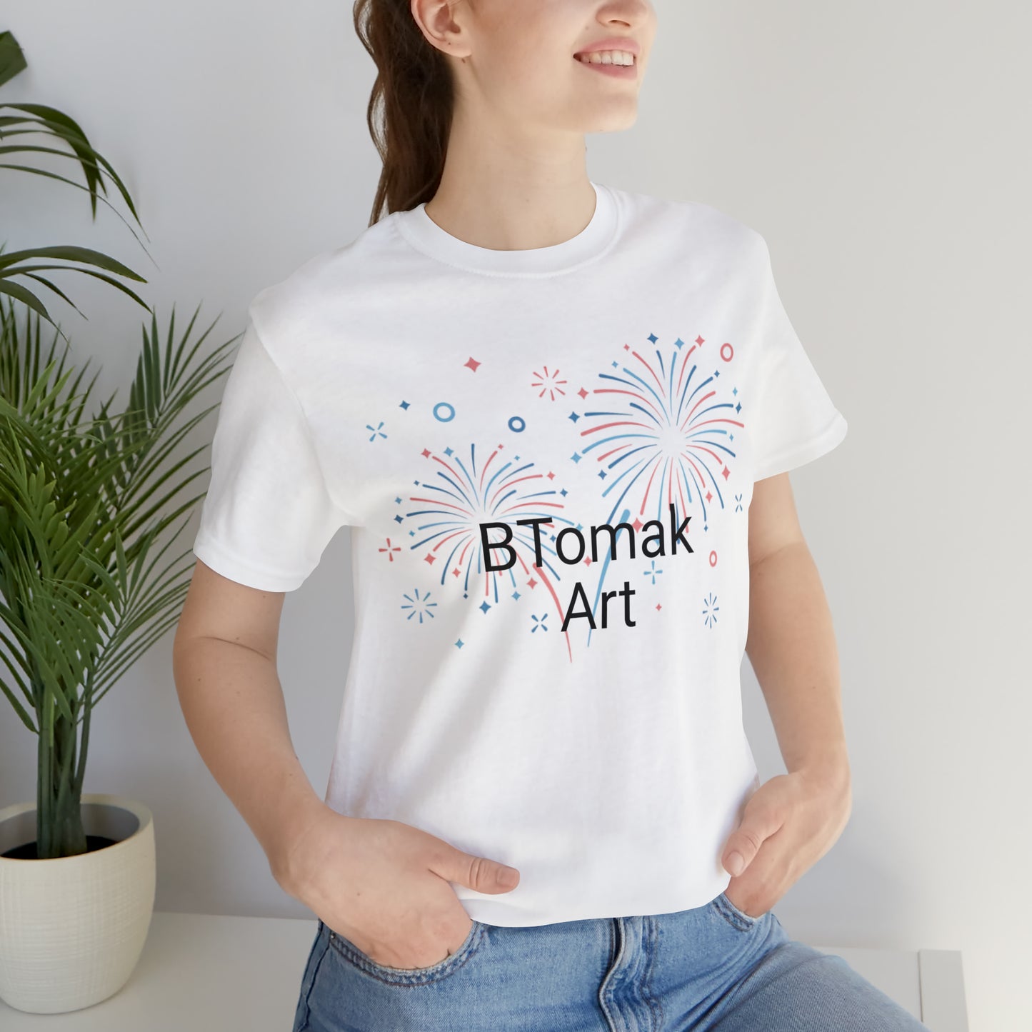 BTomak Art Fireworks Unisex Jersey Short Sleeve Tee