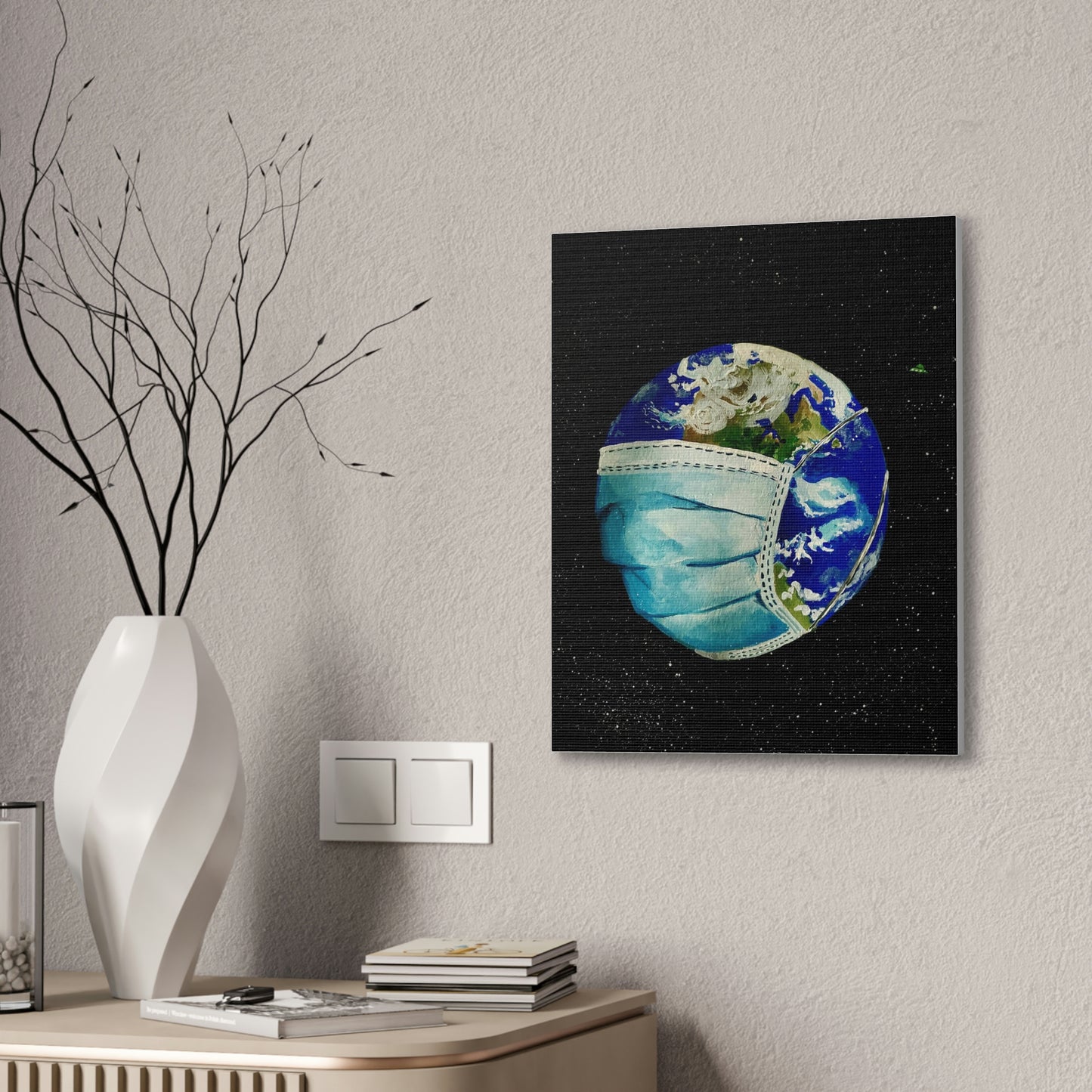 Sick World Canvas Stretched