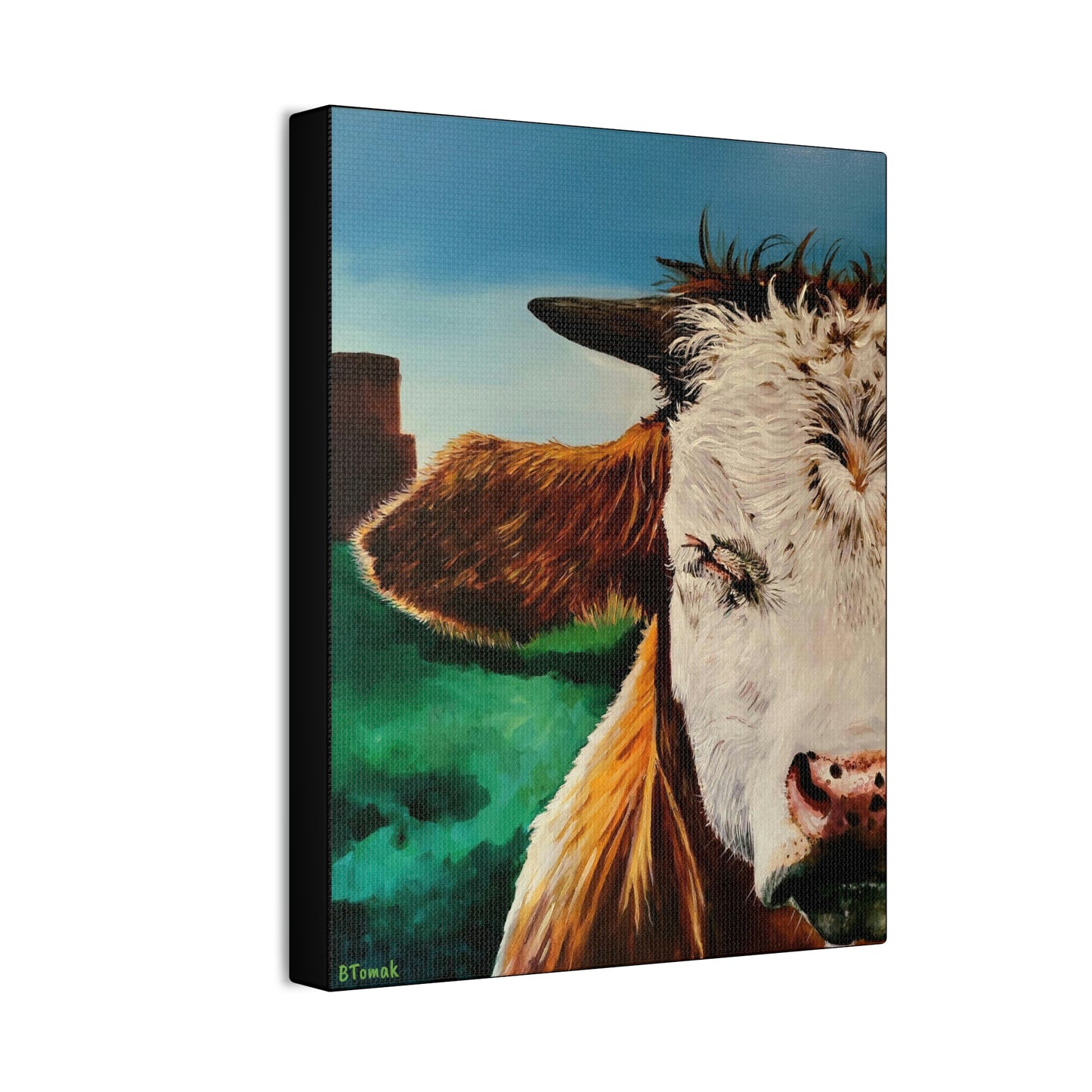 A Bunch of Bull Canvas Stretched, 0.75"