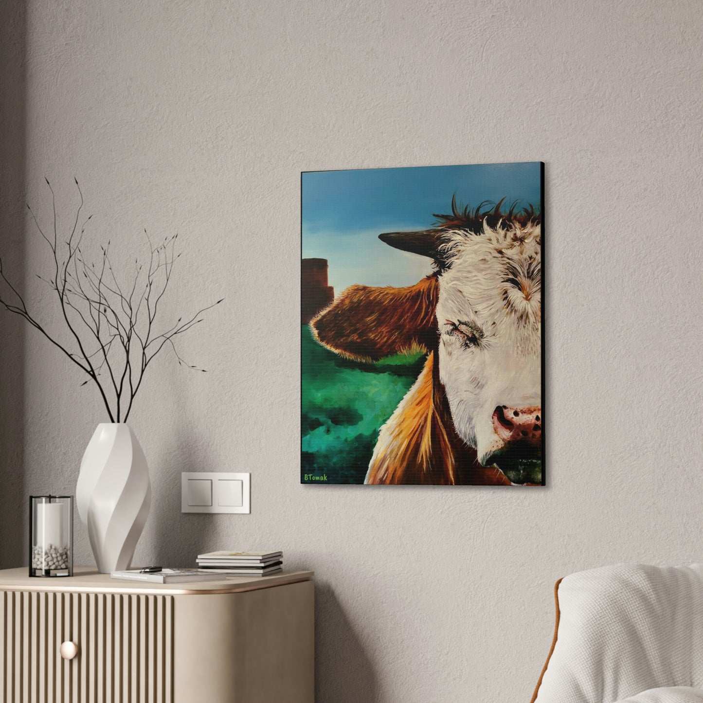 A Bunch of Bull Canvas Stretched, 0.75"