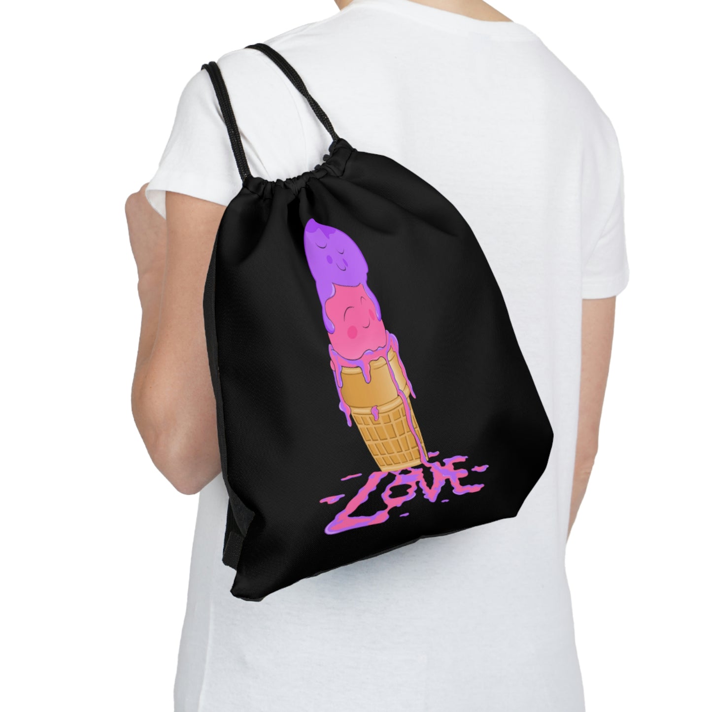 Scoops of Love Outdoor Drawstring Bag