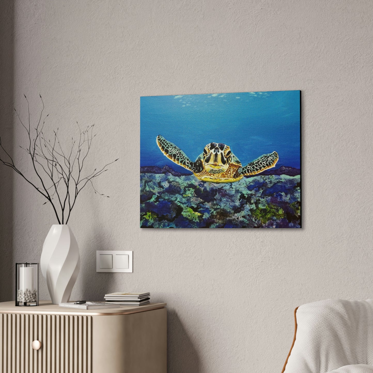 Sea Turtle Canvas Stretched, 0.75"