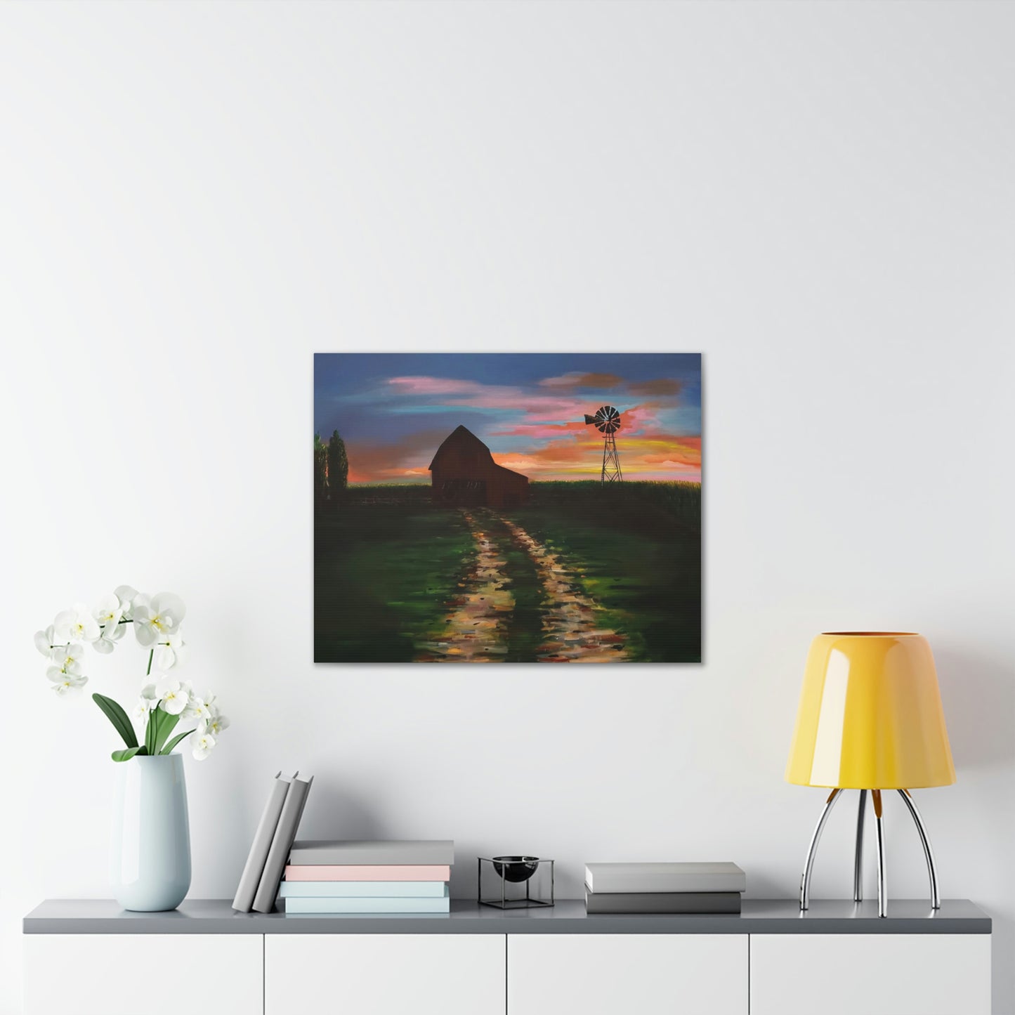 Early Sunrise on the Farm Canvas Stretched, 0.75"