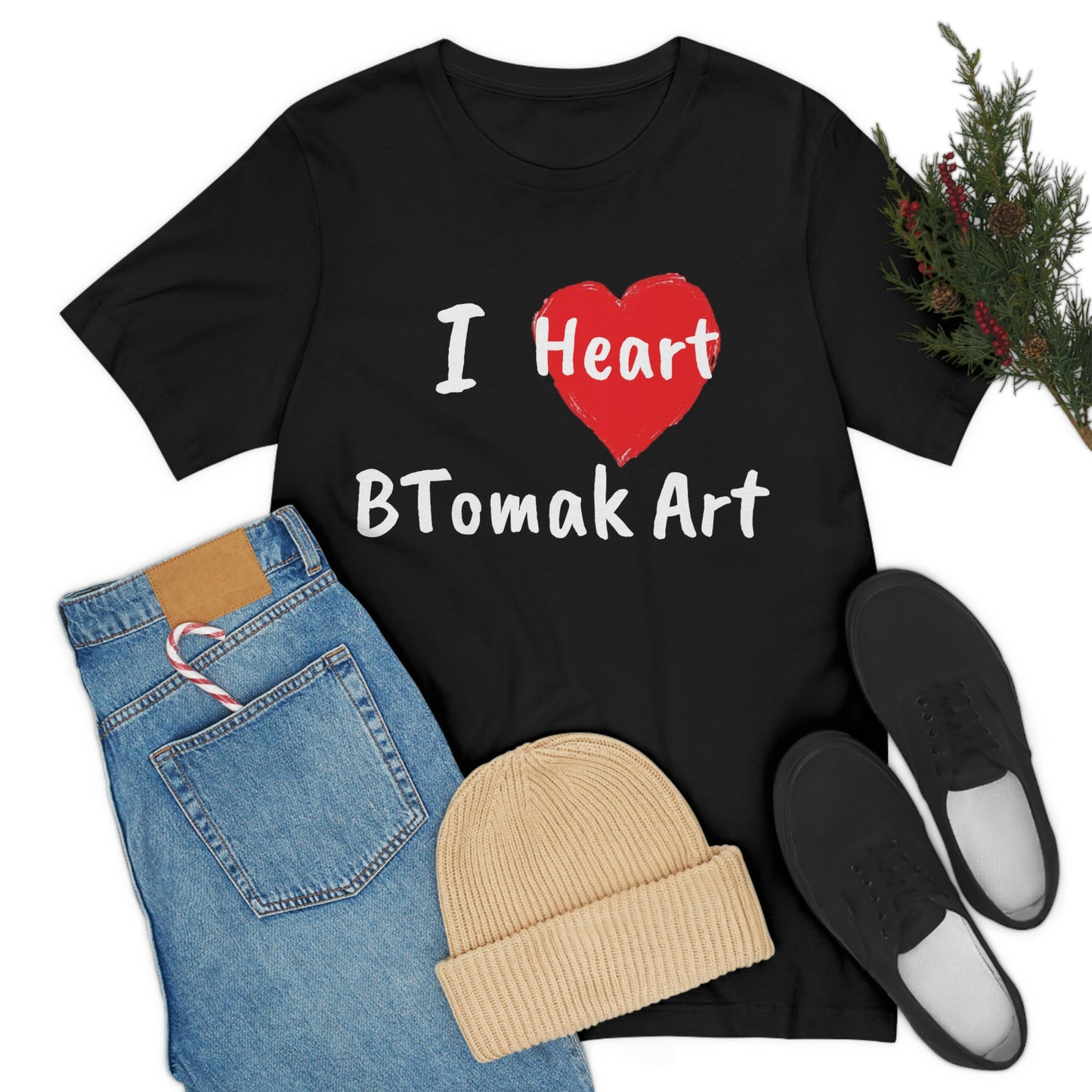 I Heart BTomak ArtUnisex Jersey Short Sleeve Tee